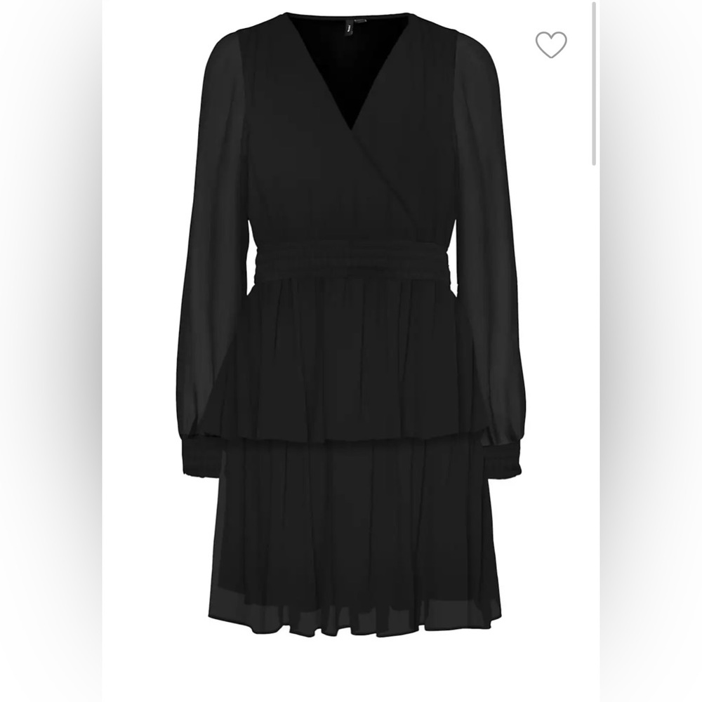 Vero Moda black chiffon dress - brand new with tags